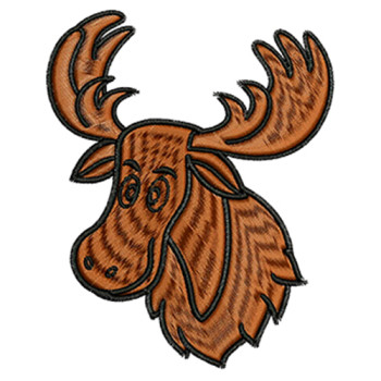 Moose Head Embroidery Design