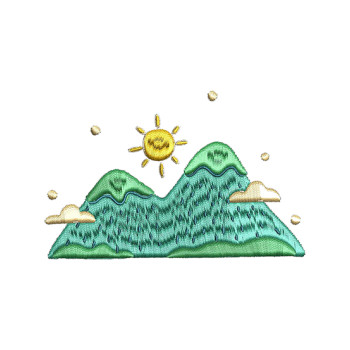 Mountain Design For Embroidery