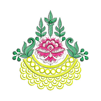 Multi Butta Saree Embroidery Design