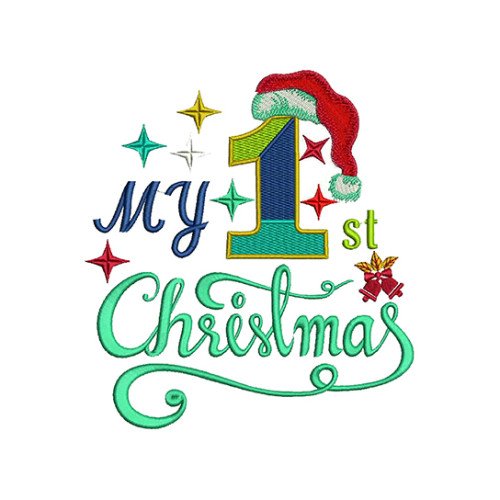 My First Christmas Embroidery Design