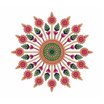 Neon Mandala Embroidery Pattern