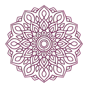 Neon Mandala Embroidery Design