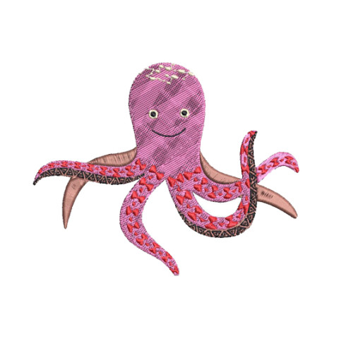 Octopus Embroidery Design