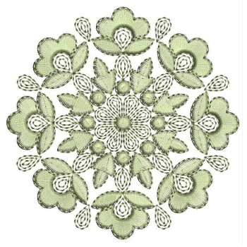 Flower Applique Embroidery Design 24918