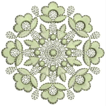 Flower Applique Embroidery Design 24918