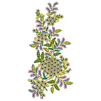 Orchids Flower Embroidery Design 25117