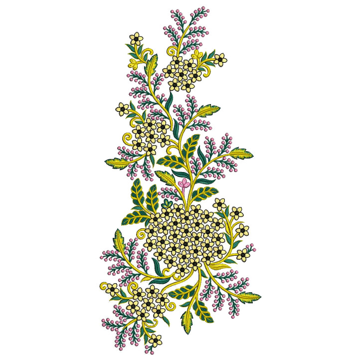 Orchids Flower Embroidery Design 25117