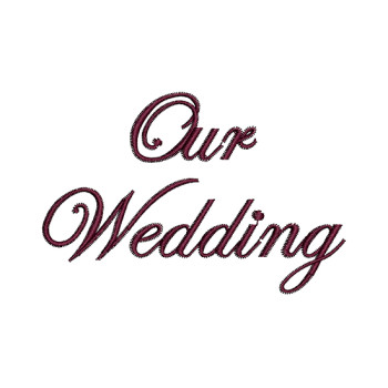 Our Wedding Text Embroidery