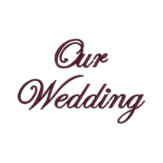 Our Wedding Text Embroidery
