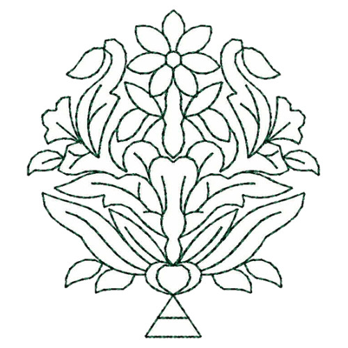 Outline Embroidery For Kids Frock