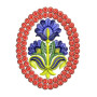 Oval Applique Embroidery