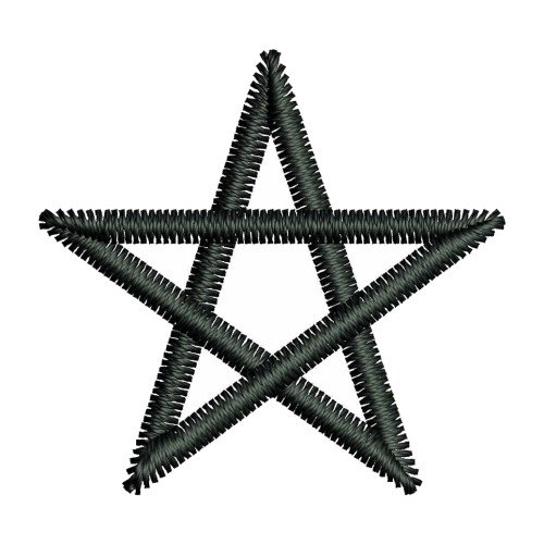 Paganism Star Embroidery Design
