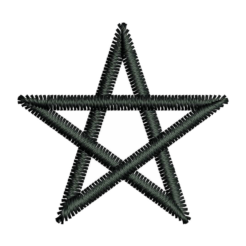 Paganism Star Embroidery Design