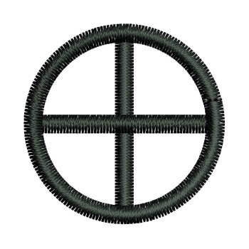 Paganism Sun Cross Sign Embroidery
