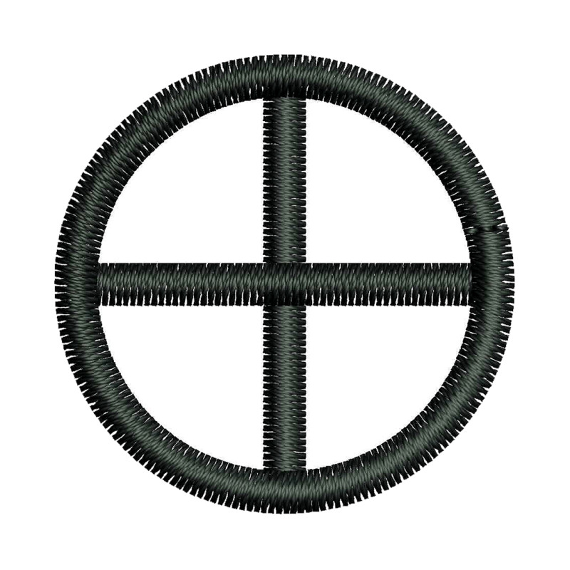 Paganism Sun Cross Sign Embroidery