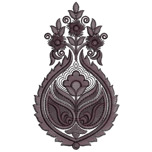 Paisley Applique Embroidery Design 25411