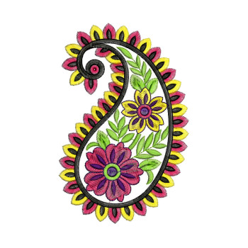 Paisley Embroidery Design 6528