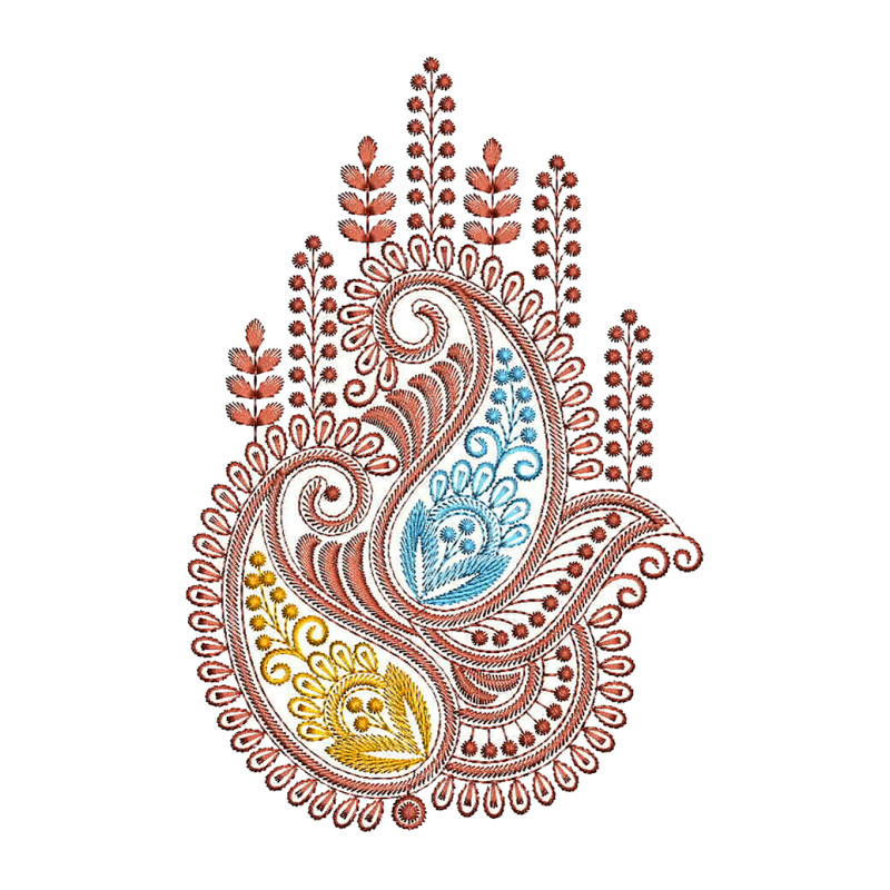 Paisley Machine Embroidery Design