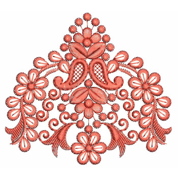 Paisley Style Butta Embroidery Design 25681