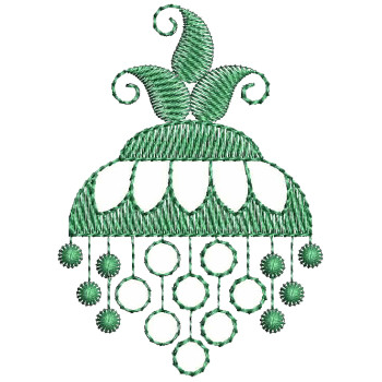 Paisley With Jumma Pattern Applique Embroidery 25994