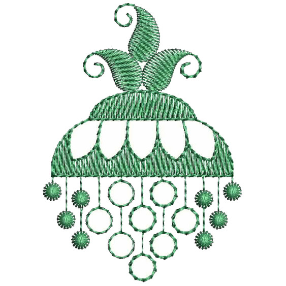 Paisley With Jumma Pattern Applique Embroidery 25994