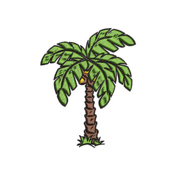 Palm Tree Embroidery Design