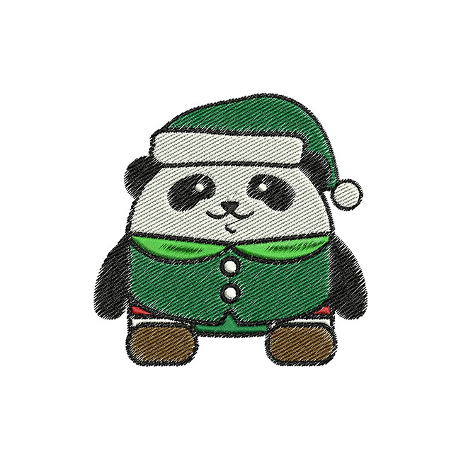 Panda Embroidery For Baby