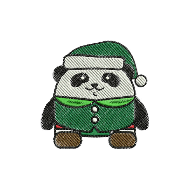 Panda Embroidery For Baby