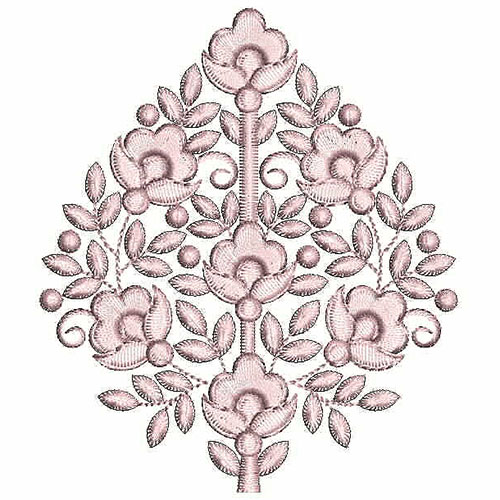 Pansy Style Applique Embroidery Design 24828