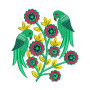 Couple Parrot Embroidery Design