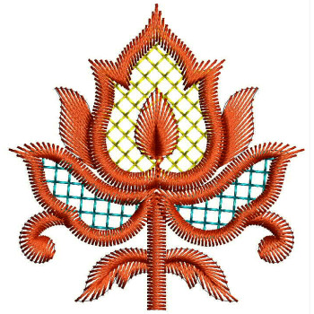 Peach Gota Patti Applique Butti Embroidery Design 24922