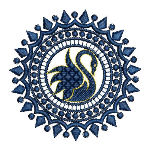 Peacock Applique Embroidery Design 25153