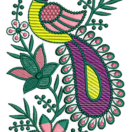 Peacock Applique Embroidery Design 25867