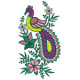 Peacock Applique Embroidery Design 25867