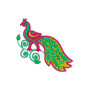 Peacock Applique Embroidery Design
