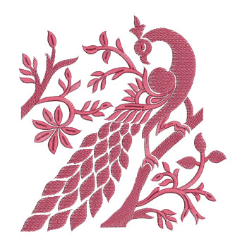 Peacock Applique Embroidery Pattern