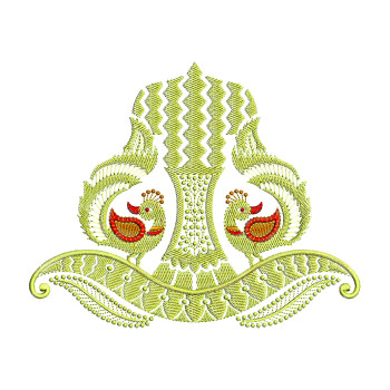 Peacock Design Embroidery Work