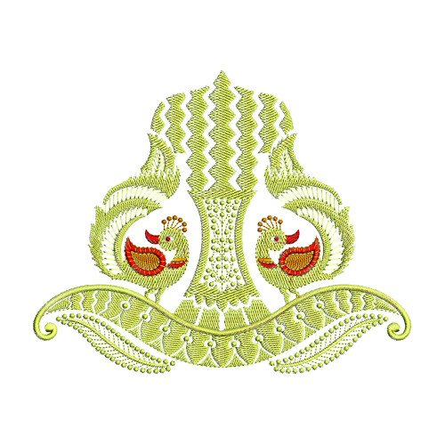 Peacock Design Embroidery Work