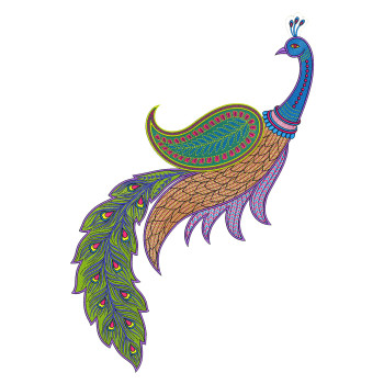 Peacock Embroidery Applique