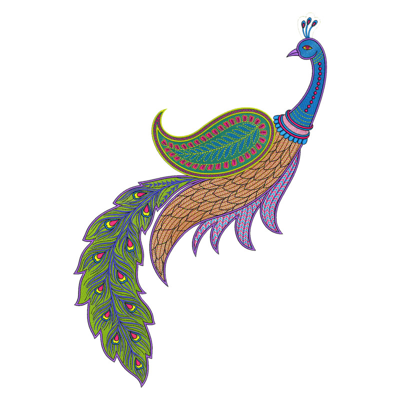 Peacock Embroidery Applique