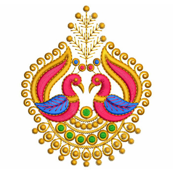 Peacock Embroidery Design For Suits