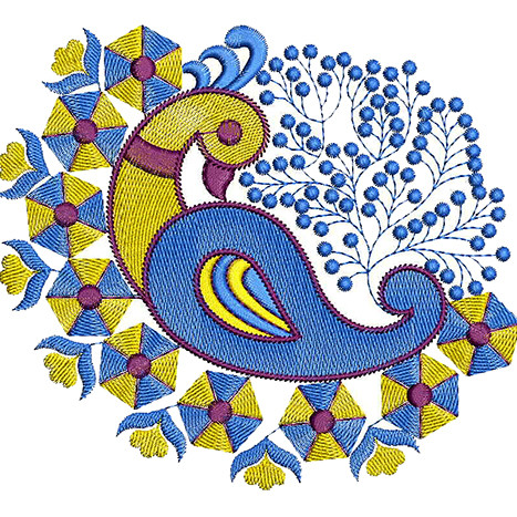 Peacock Embroidery Fantasy Design
