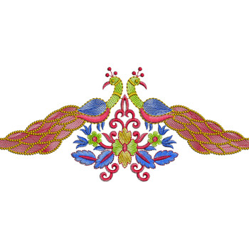 Peacock Embroidery For Blouse