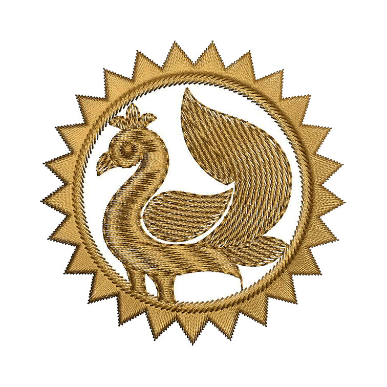 Peacock Embroidery Patch