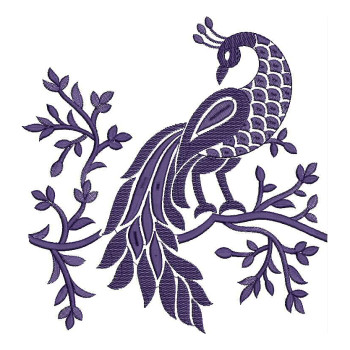 Peacock Machine Embroidery Blouse Design