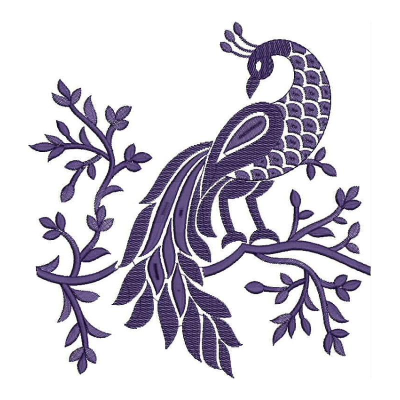 Peacock Machine Embroidery Blouse Design