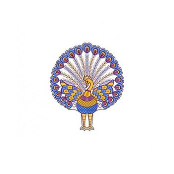 Peacock Machine Embroidery Pattern