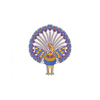 Peacock Machine Embroidery Pattern