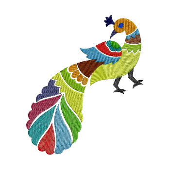 Peacock Motif For Embroidery