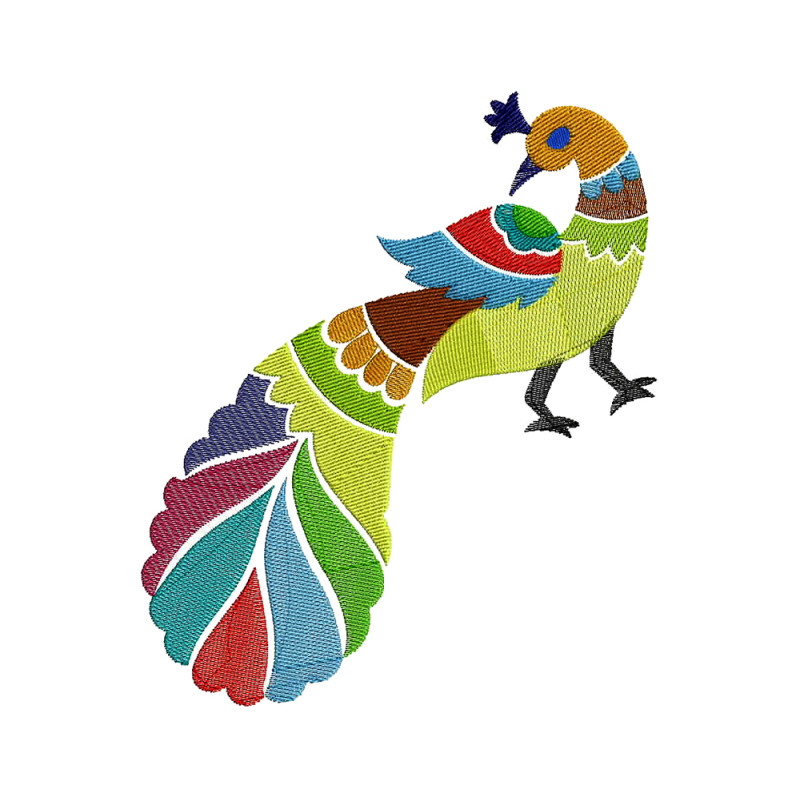 Peacock Motif For Embroidery